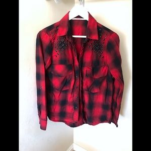 Zara plaid button up